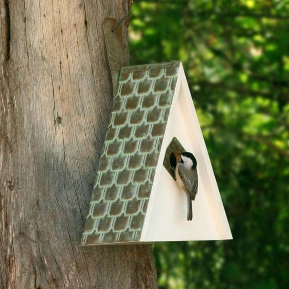 Good Directions Swiss Chalet Bird House Verdigris Pure Cop
